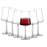 Amisglass Weingläser 500 ml, 6er Set Weinglas für Rotweine und Weißweine, bleifreie & transparente Weinkelche, spülmaschinenfeste Cabernet-Rotweingläser, hochwertige & eleg