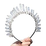 GRACEART Kristall Quarz Tiara Meerjungfrau Krone Stirnband (Weiß)