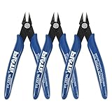 FANTESI 3 Stücke Mini Durable Seitenschneider, blaue multifunktionale Drahtschneider abgewinkelter Schneide Bündiger Drahtschneider für harte, weiche und extrem feine D