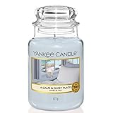 Yankee Candle Duftkerze im Glas (groß) | A Calm & Quiet Place | Brenndauer bis zu 150 S