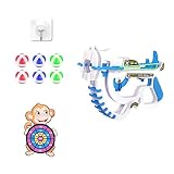 Dart-Brettspiel Für Kinder - Pfeil Und Bogen Burst Gun Sticky Ball - Kinder Süßes Tier Dartscheibe Spielset Mit 6 Bällen - Mit 6 Klebrigen Bällen Hängende Dartscheibe Werfen Dart Ball Spiel Geschenk