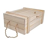 Holzboxen - Set mit Deckel Holzkisten Aufbewahrungsboxen in verschiedenen Größen, (HB-007 B)