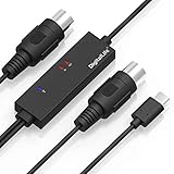 DigitalLife 5 Pin MIDI USB C Kabel Interface - USB C to MIDI 5 Polig In Out Adatper Kabel - für MIDI Controller, Synthesizer,Keyboard Piano Instrument (1.8M)