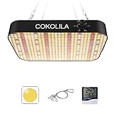 COKOLILA Dimmbarer Led Grow Lampe,600w LED Pflanzenlampe Vollspektrum mit 588pcs SMD Leds, UV & IR Dasiy Chain Funktion Grow Light für Zimmerpflanzen, Gemüse, B