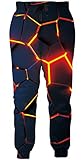 Loveternal Geometrisch Jogginghose 3D Print Jogger Sport Hosen Casual Baggy Sweatpants Geometric Hose für Jungen Mädchen XL