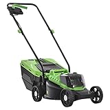 Elektro-Rasenmäher 32cm leichter Rotations-Rasenmäher,40V kabelgebundener Elektro-Rasenmäher,35L Grasfangsack,faltbar,Mäher & Elektrowerkzeuge für den Außenbereich,2 Akkus & Ladegeräte Akku-R