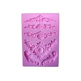 MagiDeal Klassik Motive Torten Rand SILIKON AUSSTECHER Ausstechform Blatt Marzipan Fondant Dek