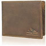 Royal Phoenix® Geldbörse Herren Leder - Hochwertiger Geldbeutel aus Crazy-Horse Rindsleder - Handgefertigtes Herren Portemonnaie mit RFID Diebstahlschutz - Robuste Brieftasche mit Geschenkbox