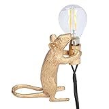 Harz Tierlichter, lebensechtes Bild Schönes Praktisches Einfach zu ersetzende Tierlampe für Büro für Café für Wohnkultur(Goldenes Ansehen)