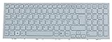 NExpert deutsche QWERTZ Tastatur für Sony Vaio PCG-71C11M Serie Weiss N