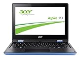 Acer Aspire R 11 (R3-131T-C01A) 29,5 cm (11,6 Zoll HD) Convertible Laptop (Intel Celeron N3150, 4GB RAM, 500GB HDD, Intel HD Graphics, Win 10 Home) blau/schw