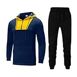 Herren Trainingsanzug Sportanzug , Männer Jogginganzug Fitness Streetwear Tracksuit Jogginghose Hoodie-Sporthose Sportkleidung Jogging , Men Casual Stehkragen Sport Jacke Anzug Hoodie und Hose 2 S