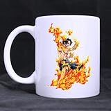 NA Japanische Karikatur One Piece Ace Customized Design Weiße Tasse Kaffeebecher Kreative Milchbecher Personalisierte Teetasse von BOLALA White Mug