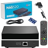 Original Infomir MAG520 / 4K UHD IPTV Box / Internet TV / 2160p 60 FPS Multimedia Player IPTV Receiver Set Top Box / HEVC H.256 Unterstützung / Quad Core ARM Cortex-A53 / + HDMI Kab