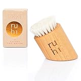 RUHI Gesichtsbürste zur Trockenbürsten Massage/gefertigt in Deutschland/ 100% Naturborsten/regionales, FSC-zertifiziertes Buchenholz/dry brush face/Trockenbürste G