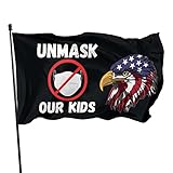 Unmask Our Kids Flagge, 90 x 150 cm, für den Innen- und Außenbereich, Dekoration für den Garten, Poly