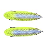 Snufeve6 Swimbait, 2-teiliger Angelköder Künstlicher Fischköder Leichter tragbarer Silikonköder zum Angeln im Freien Süßwasser(Silver Back Green)