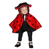 Marienkäfer-Kostüm als Umhang, An38/00 Gr. 74-98, für Babies und Klein-Kinder, Marienkäfer-Kostüme Marien-Käfer Kinder-Kostüme Fasching Karneval, Kinder-Karnevalskostüme, Kinder-Faschingskostü