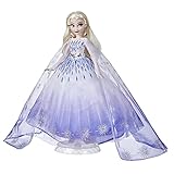 Hasbro Disney Prinzessin Style Serie Weihnachtsedition ELSA, Modepuppe mit Accessoires, Sammlerpuppe für Kinder ab 6 J