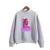 YLWX Ariana Grande T-Shirt Unisex Pullover Frühling Langarm Sport Gedruckt Sweater (Color : Grau, Size : XXL)