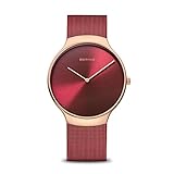 BERING Damen Analog Quarz Charity Collection Armbanduhr mit Edelstahl Armband und Saphirglas 13338-Charity