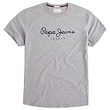 Pepe Jeans Herren Eggo V T Shirt, Grey (933grey Marl), XXL EU