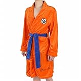 UKKO Kuscheldecke Erwachsene Bademantel Cosplay Sohn Goku Kostüm Mann Frauen Bad Robe Nachtwäsche Plüsch Robe Frauen Männer Pyjamas Cartoon-A,Adult S M