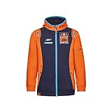 Red Bull KTM Official Teamline Zip Hoodie, Blau Youth Größe 104 Kapuzenpullover, KTM Racing Team Original Bekleidung & M