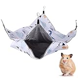 Kleines Tier Hängematte Haustier Hamster Hängematte Weiche Warme Etagenbett Hängematte Käfig Spielzeug für Frettchen Hamster Ratte Meerschweinchen Mäuse(L)