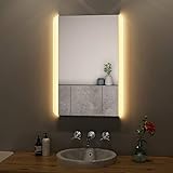 S'AFIELINA LED Badspiegel 50x70cm Wandspiegel Badezimmer Spiegel mit Warmweiß 3000K Spiegel mit Beleuchtung IP44 Energiesparende A++