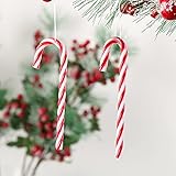 DAHI 32pcs Zuckerstangen für den Weihnachtsbaum Zuckerstangen zum hängen Weihnachten Anhäng