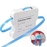 Zahn Schleifpapier, Dental Polierstreifen, Size Fein - 30μm Breite - 4mm Dicke - 6M/Rollen/Box, NatureAqua Harz Zahn Polier Interdental Schleifwerkzeug (Blau)