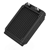 CLDIY Wasserkühlungskühler, 8-Rohr-Aluminium-Wärmetauscher-Kühler mit Rohr für PC-CPU-Computer Wasserkühlsystem DC12V 80