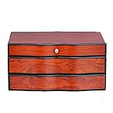 NAN Multi-Layer-Holz Einfache Holzfarbe, Palisander Farbe Schmuckschatulle Holz Schmuck Aufbewahrungsbox Hause große Kapazität Schmuck Box Hochzeitsgeschenk (Farbe : 1)