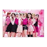 NiziU 6 Leinwand-Poster, Motiv: japanisches Frauen-Team-Foto, Wandkunst, Dekordruck, Gemälde für Wohnzimmer, Schlafzimmer, Dekoration, 40 x 60 cm, ohne R