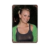 Schauspieler Kaley Cuoco 2 Retro Poster Metall Blechschild Chic Art Retro Eisen Malerei Bar Menschen Höhle Cafe Familie Garage Poster Wanddekoration 20 x 30