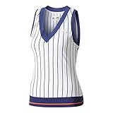 adidas Damen, New York Striped Tank-Top Weiß, Dunkelblau, L Oberbekleidung, Multi-Colour/Blatiz/Azuosc, L