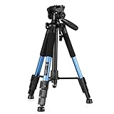 FWEOOFN Tragbares Stativ Aluminiumlegierung 143cm Mit 360° Kugelkopf 1/4 Zoll Schnellwechselplatte Wasserwaage Für SLR Kamera Handy Fotografie Reisestativ Maximale Tragfähigkeit 5000g