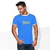 World of Football Ringer T-Shirt Old JENA blau - M