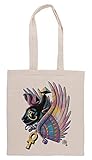 Luxogo Pharao Katze Einkaufstasche Groceries Beige Shopping Bag