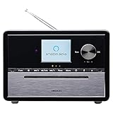 MEDION S64007 Kompaktanlage mit Amazon Alexa (DAB+, CD-Player, MP3, Spotify Connect, Amazon Music, Bluetooth, WLAN, PLL UKW Radio, 2,8 Zoll Farbdisplay)