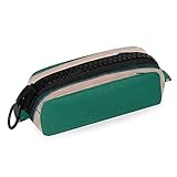 Montoj Große Kapazität Federmäppchen grün Wasserstraße Brücke Make-up Pinsel Organizer Tasche Canvas T