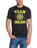 Coole-Fun-T-Shirts T-Shirt Team Sheldon - Big Bang Theory ! Vintage, navy gelb, M