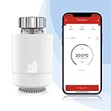 Etersky Smarter Heizkörperthermostat, WLAN Heizung Thermostat Kompatibel mit Alexa und Google Home【2.4Ghz WiFi und Gateway erforderlich】 LCD-Anzeige, M30 * 1,5