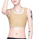 Happy Cherry Brust Korsetts Binderbrust Lesbian Tomboy Cosplay Body Shaper Buckle Weste Tank Top-Hautfarbe-4XL