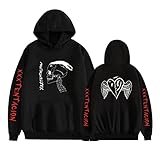 YLWX Xxxtentacion Kapuzenpullover für Herren und Damen Hoodies Langarm Sport Pullover Gedruckt Kapuzensweatshirt (Color : Schwarz, Size : L)