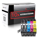 Logic-Seek® 10 Druckerpatronen für Epson T1631XL 1632XL 1633XL 1634XL BK,C,M,Y Workforce WF-2630WF - 4xSchwarz je 18ml,2X je C,M,Y 18ml, kompatib