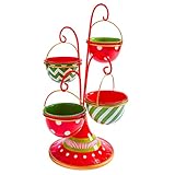 Pisamhid Tortenständer Etagere Etageren Obst Etagere Obstkorb Obstschale Weihnachten Snack Rack Dekoration Snack Bowl Rack Essen Weihnachten Tischdekoration Rack Weihnachtsb