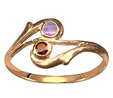 Ringe Jugendstil Design Originaler Goldring Opal Rubin Echt 333 Roségold Rosé Gold Liebe Glaube Hoffnung Emotion Symbol Motiv Stil Objekt extravagant exklusiv neu gut schön modisch klar transp