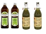 2x Farchioni Olio Extra Vergine Il Casolare Grezzo + 2x Farchioni Classico Extra Natives nativ Olive Olivenoel 1L